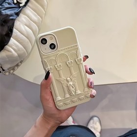 Resim Klasik Sanat Melek Heykeli 3D Telefon Kılıfı iPhone 15 14 13 12 11 Pro Max Retro Kız Yumuşak Silikon Anti-düşme Şok Geçirmez Kapak 