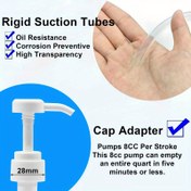 Resim Standart Quart Şişeleri için 1 adet Deniz Sınıfı Alt Ünite Dişli Yağ Pompası - 3/8 "Metal Döner ve 8mm / 10mm Adaptörler, 2 Sert Emme Tüpü, Tekrar Kullanılabilir Poli Çanta Dahil - Çoğu Bot, Dıştan Motorlar, Penta'ya Uyar (Volvo için değil) 