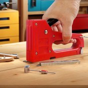 Resim 1 Adet Ağır Hizmet Tipi Paslanmaz Çelik El Zımbası | Ayarlanabilir Derinlik Kontrolü | Premium Zımba İğneleri Dahil | Ahşap İşleri, DIY Mobilya ve Paketleme İçin Mükemmel | Profesyonel Ofis ve Ev Kullanımı için Zımba Alet Seti 