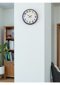 Resim Büro Ev Ofis Çocuk Odası Duvar Saati İçin 36cm Mor Mekanizma Diğer 
