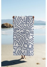 Resim Dijital Baskı Plaj Deniz Havlusu Modern Desenli Peştamal Hvl0088 Renkli 