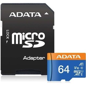 Resim Adata 64 GB Premier MicroSDXC Adaptör UHS-I Class10 V10 Hafıza Kartı 
