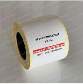 Resim 58X40 Termal Etiket Rulo Barkod Etiket Kalite Barkod 