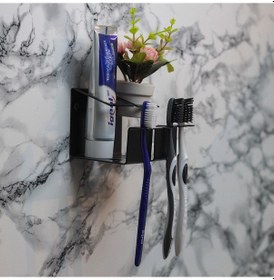 Resim 1 Adet Siyah Diş Fırçası Askısı, Diş Fırçası Standı Diğer 