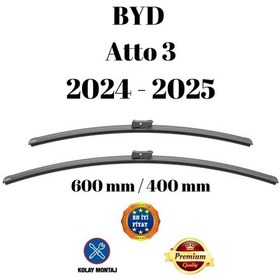 Resim Byd Atto 3 2024 2025 Uyumlu Ön Cam Silecek Süpürgesi Takımı 600/400mm Silbak Sb2416c 