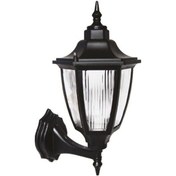 Resim Altıgen Konsollu Fener İç ve Dış Mekan Duvar Aplik Siyah 