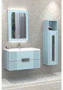 Resim Nueva 80 Cm Turkuaz Banyo Dolabi (Boy Dolap Hariç) Çok Renkli 