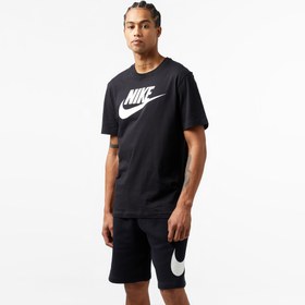 Resim Nike Icon Futura Erkek Siyah T-Shirt 