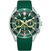 Resim Beverly Hills Polo Club BP3730X.375 Erkek Kol Saati | Koyu Yeşil Silikon Kordon & Gümüş Kasa 