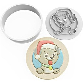 Resim Kurabiye Kesici Ve Damga Set – Noel Köpek 