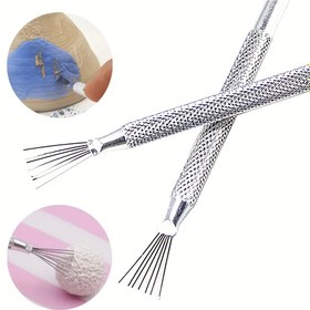 Resim 2/4adet Metal Pottery Doku Aracı, 7 İğne Kalem, Seramik Tüy Araçları, Polimer Kil Heykel Traşlama Aracı, Pottery Doku Fırçası, Şarj Edilmemiş, Pilsiz 
