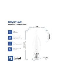 Resim Redeem C37A E27 Mum Ampul, Titreşimsiz, Göz Konforu, 528 Lümen, Beyazı, 5000 Kelvin 