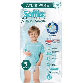 Resim Soffio Pure Touch Junior Çocuk Bezi 70 Adet 12-25 Kg 