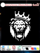 Resim Onur Reklam Taçlı Aslan Başlı Sticker 