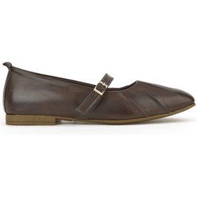 Resim Ziya, Kadın Hakiki Deri Babet 1531054z3436 Kahve 1531054z3436 300 Kahve 