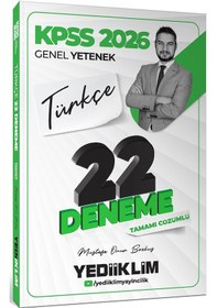 Resim Yediiklim Yayınları 2026 Kpss Genel Yetenek Türkçe Tamamı Çözümlü 22 Deneme Sınavı 