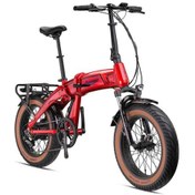 Resim Kron Loop Armour 20"kolon Jant Fat Bike Elektrikli Katlanır Bisiklet Kırmızı Siyah Kırmızı 