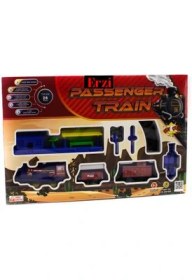 Resim Erzi Pilli Oyuncak Tren Seti 26 Parça Raylı Tren 