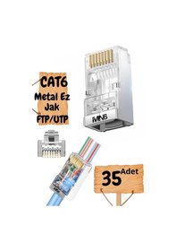 Resim Mn6 M117xf Cat6 Jack/35 Adet-metal Ez/yeni Nesil Rj45 Cat6-8p/8c Açık Uçlu/cat6 Konnektör 