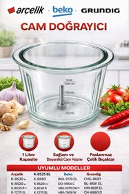Resim ÖZ BEYAZ EŞYA Arçelik K-8530 BLENDER CAM DOĞRAYICI HAZNE 