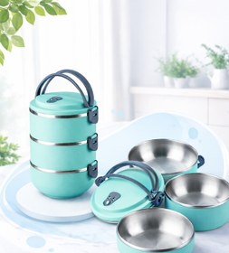 Resim BERMİRA Home Collection Freshbox 3 Katlı Sızdırmaz Yemek Termosu Sefer Tası 