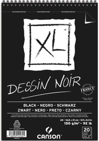 Resim Canson Xl Dessin Noir Siyah Eskiz Blok - A5 