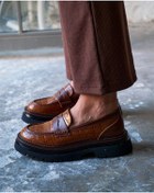 Resim PELİN'İN AYAKKABILARI ROJAS KAHVE DERİ KROKO MAKOSEN 