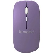 Resim Microcase 1600 DPI Şarj Edilebilir 2.4 GHz Çift Modlu Bluetooth Kablosuz Mouse - AL2675 Mor 