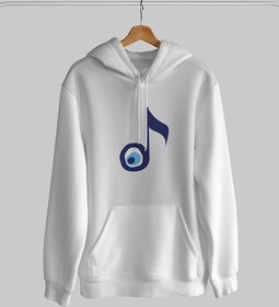 Resim Nazar notası Oversize Unisex Kapüşonlu Sweatshirt 