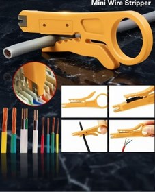 Resim Derwell Kablo Soyucu Kep Kep Kablo Soyma Aparatı Krone Bıçağı Stripper Bıçak Crimper Kablo Sıyırıcı 