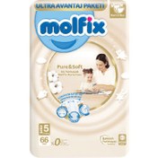 Resim Molfix Pure&Soft Junior Çocuk Bezi 66'lı 