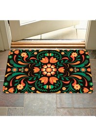 Resim Dijital Baskılı Hoş Geldiniz Yazılır Desenli Dekoratif Dış Kapı Önü Ve Iç Mekan Paspası Yıkanabilir Beyaz 