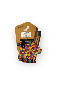 Resim RAPTOR Kısa Parmak Çocuk Bisiklet Eldiveni Silikon Jelli Emoji Desenli M(Medium) Beden 