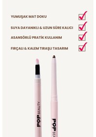 Resim Pop Beauty Dudak Kalemi, Suya Dayanıklı, Asansörlü, Waterproof Lıplıner- Mercy 8684415590145 Açık Kahverengi 