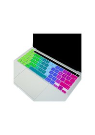 Resim Apple Uyumlu MacBook Pro Klavye Koruyucu 13inç M1-m2 Us To Tr Dazzle A2338 A2289 A2251 A2141 İle Pembe Yeşil 