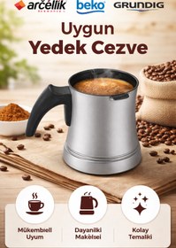Resim ÖZ BEYAZ EŞYA Türk Kahve Makinası Telve Yedek Cezve Pişirme Haznesi Yedek Parça 