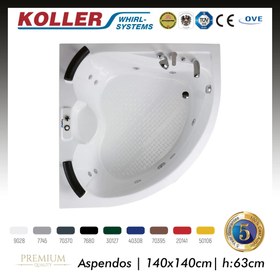 Resim Çift Kişilik Renkli Küvet | Jakuzi | 140x140 cm | Sanacryl - 140x140 / Lacivert / 2 Kişilik 