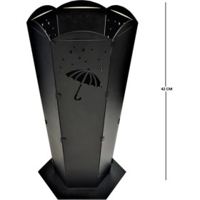 Resim Sherlock Home Metal Şemsiyelik Siyah Statik Boyalı Modern Zarif Dekoratif Tasarım 42 cm 