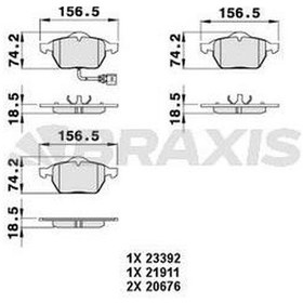 Resim Ön Fren Balatası A4 A6 1.8t 1.9tdı 95 Passat 1.8t 1.9tdı 95 00 Golf Iv 1.9tdı Superb 02 