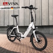 Resim Katlanabilir Elektrikli Bisiklet B13 | Pedelec Beyaz | Güçlü 36V 11.5AH 45NM |samsung Batarya | 20" 