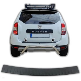 Resim A&G Tuning Dacia Duster Arka Tampon Eşiği Koruma 2010-2017 Arası Plastik 