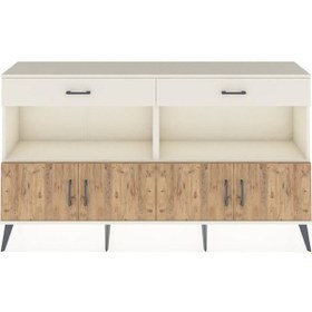 Resim Arges Konsol 2 Raflı 2 Çekmeceli 4 Kapaklı 176x30x99 Aytaşı-çam/a Aytaşı-çam/aytaşı 