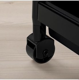 Resim Slim 4 Katlı Tekerlekli Raf Ünitesi - Dar Alanlar İçin Mutfak & Banyo Organizer - Baharatlık & Havluluk Düzenleyici - Plastik - Siyah 
