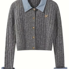 Resim Kadınların Şık ve Çok Yönlü Örgü Kazak 