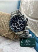 Resim Jg. Polo Club Erkek Kol Saati Fonksiyonel Lacivert Kadran Gümüş 