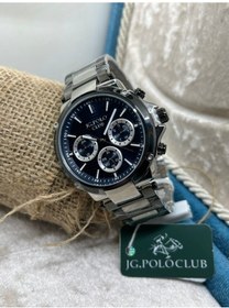 Resim Jg. Polo Club Erkek Kol Saati Fonksiyonel Lacivert Kadran Gümüş 