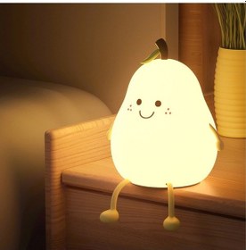 Resim Soulader Armut Şeklinde Dekoratif Gece Lambası 7 Farklı Işık Modu İle Aydınlatma Beyaz 