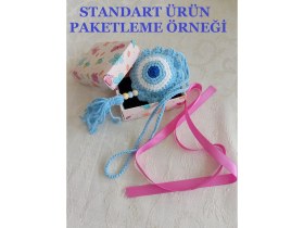 Resim Amigurumi Araba Dikiz Aynası Süsü & Anahtarlık & Çanta Askısı – El Örgüsü Haki Çanta 