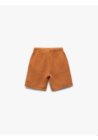 Resim Koton Pamuklu Beli Bağcıklı Cep Detaylı Basic Şort Kiremit 5skb40035tw Kiremit 