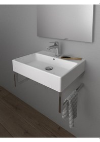 Resim Creavit Next Tezgah Üzeri Kare Lavabo 50 50 Cm Beyaz Nx255-00cb00e-0000 